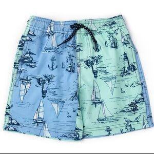 Shade critters Coastal Colorblock Boys 4 Way Stretch Swim trunks sz 4T